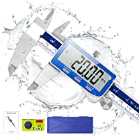 Los mejores  - Pie de Rey- Qfun Calibre Digital Profesional 150mm de Acero Inoxidable con Gran Pantalla LCD- Pie de Rey digital a…